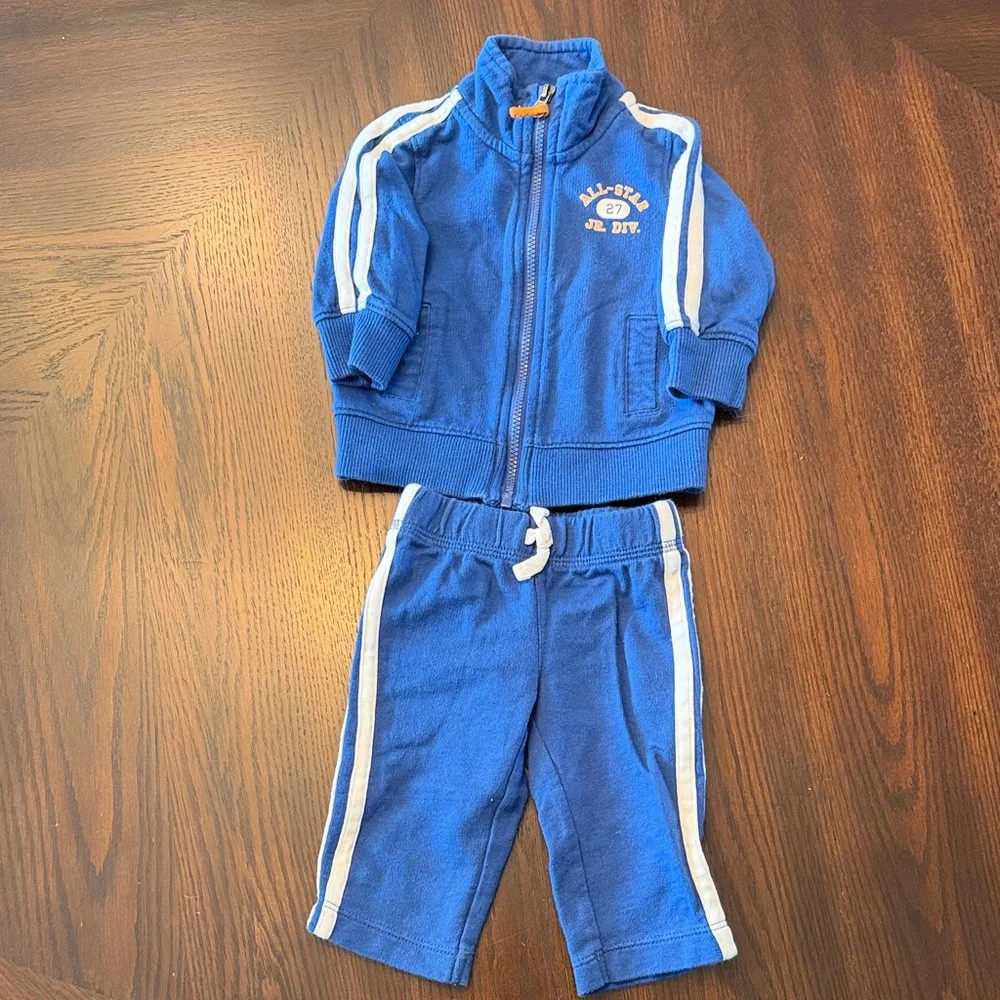 Carter's Baby Boy Blue Track Jacket Jogger Set 3M